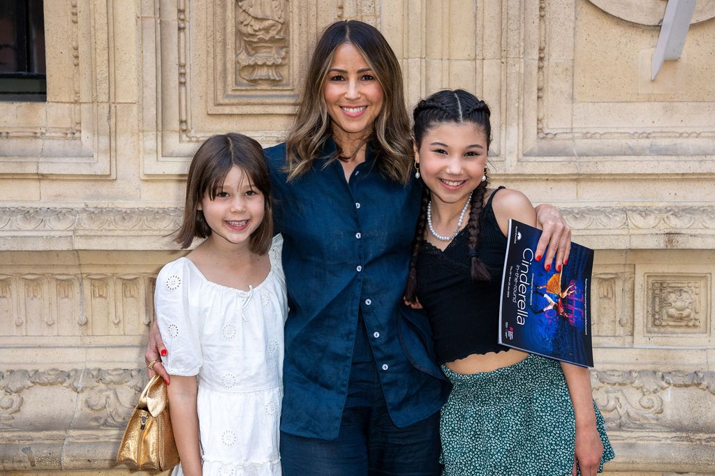 Rachel Stevens with her daughters Minnie and Amelie 