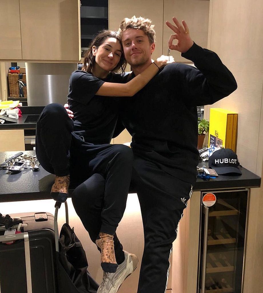 Roman Kemp and his ex Anne-Sophie in their kitchen