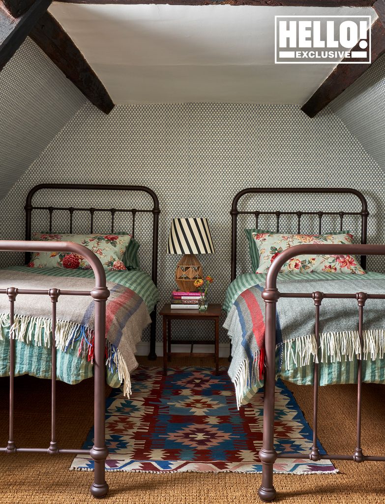 Penelope Chilvers' attic bedroom at Cotswolds home