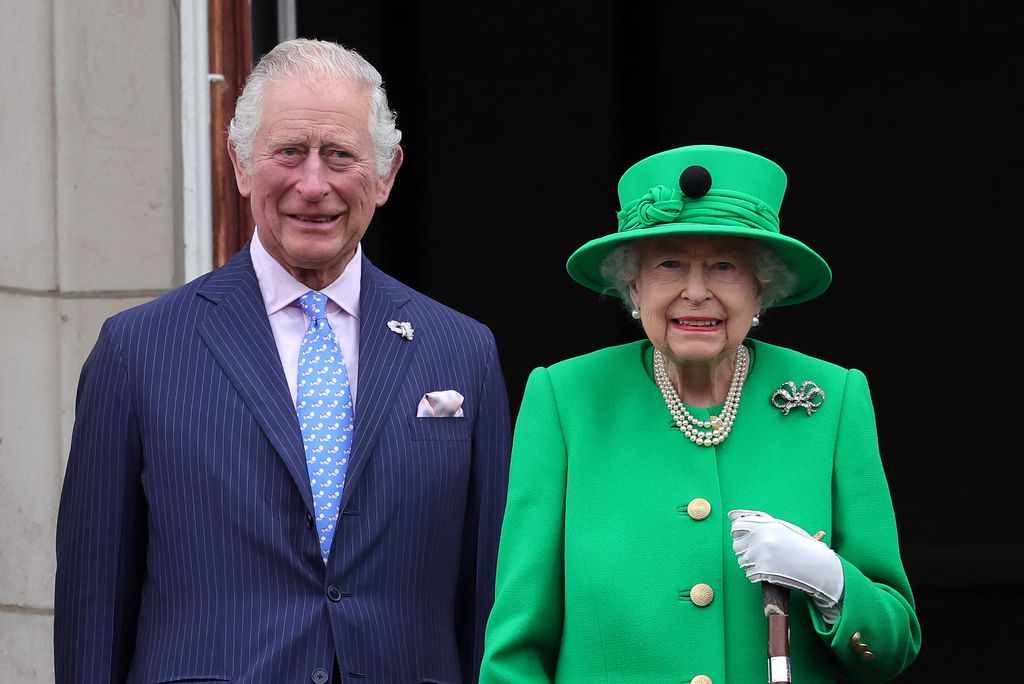 charles on balcony with queen elizabeth II