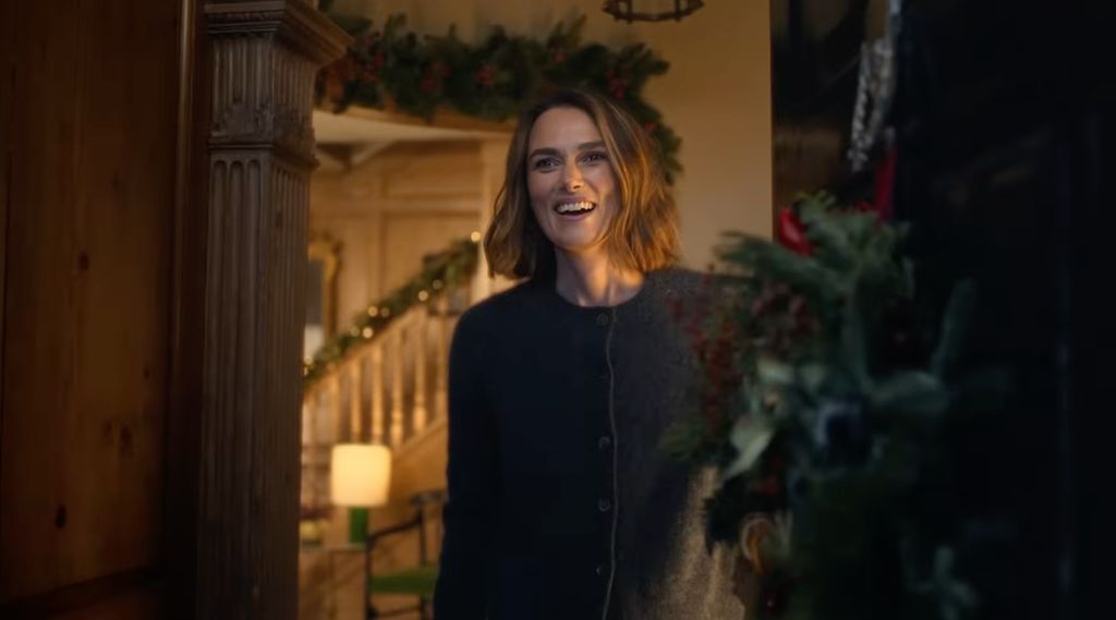 Keira Knightley grey cardigan from John Lewis in the waitrose advert