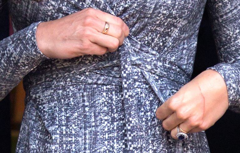 Kate Middleton's garnet and pearl promise ring