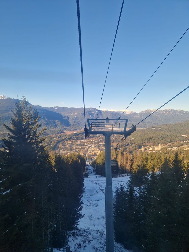 View of Whistler from the gondola at Whistler Mountain