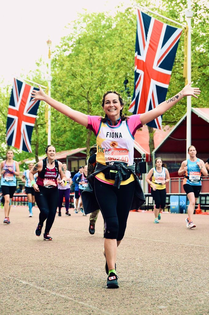 Fiona Dolman running the London Marathon in 2019