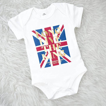 Long live the king coronation babygrow