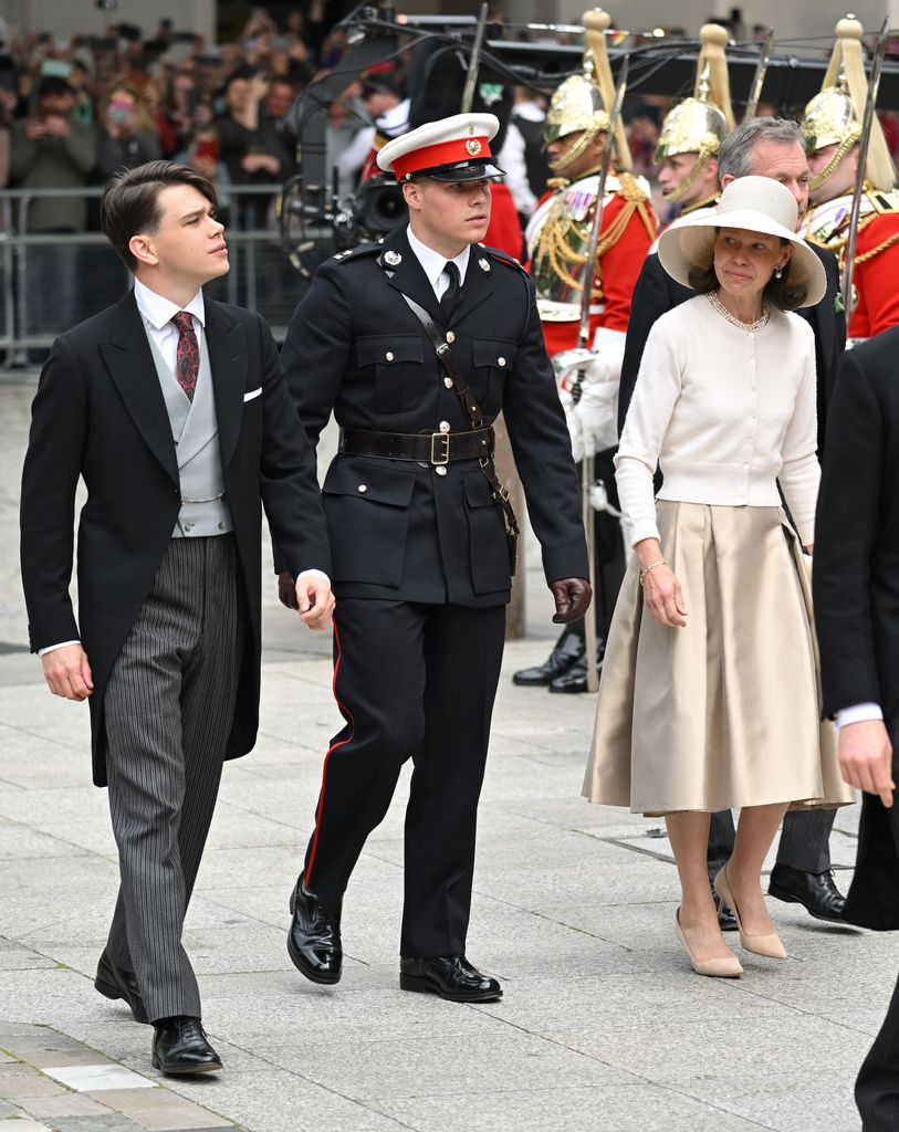  Samuel Chatto, Arthur Chatto and Lady Sarah Chatto attend the National Service of Thanksgiving at St Paul's Cathedral 