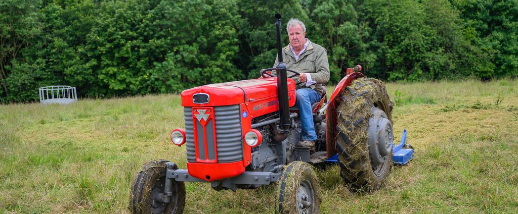 Jeremy Clarkson sur son petit tracteur