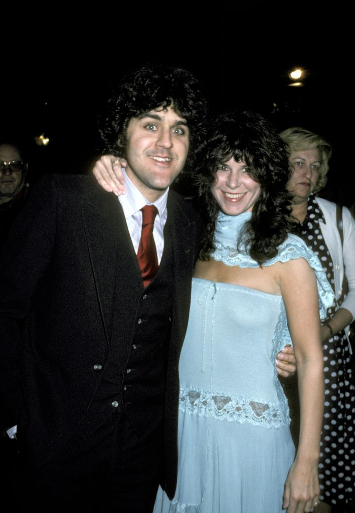 Jay Leno and Mavis Leno during Johnny Mathis 25th Anniversary Party, 1981 at Beverly Hilton Hotel in New York, New York, United States. (Photo by Betty Galella/Ron Galella Collection via Getty Images)