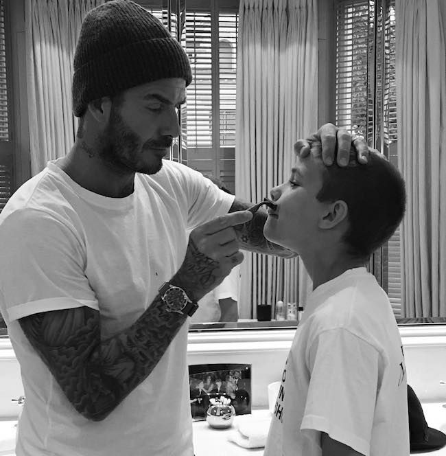 David Beckham celebrates son Romeo's 16th birthday by teaching him