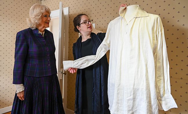 The Duchess of Cornwall is shown Mr Darcys shirt