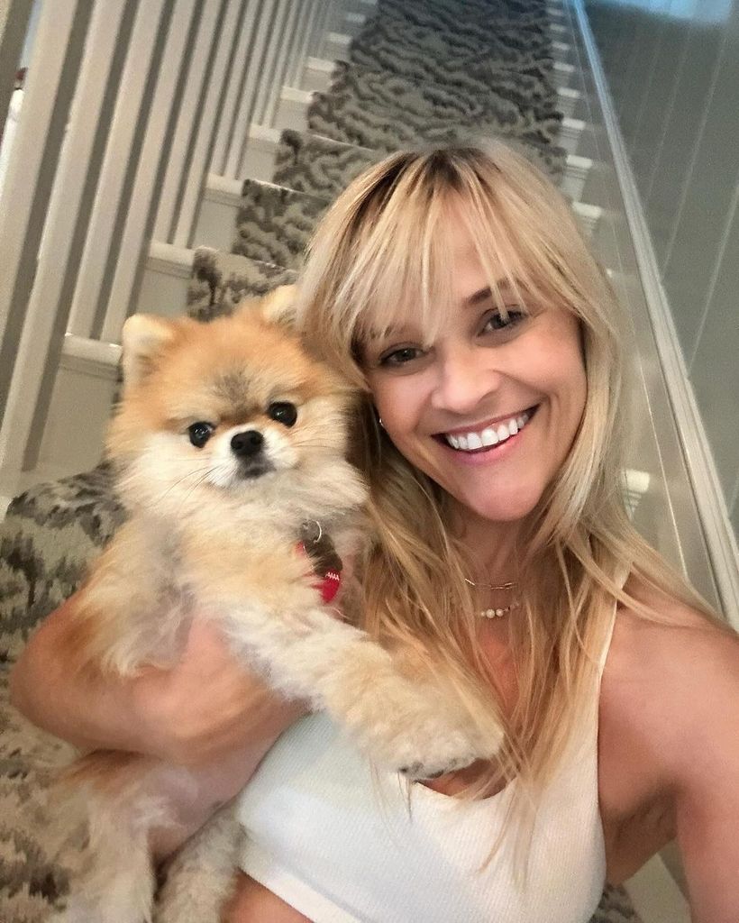 Reese Witherspoon with a dog