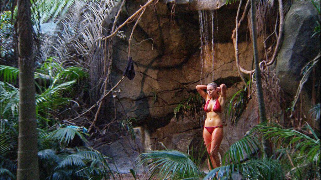 Helen Flanagan has a shower wearing a red bikini 'I'm A Celebrity...Get Me Out Of Here!' TV Programme, Australia - 12 Nov 2012