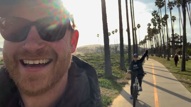 prince harry eugenie cycling california