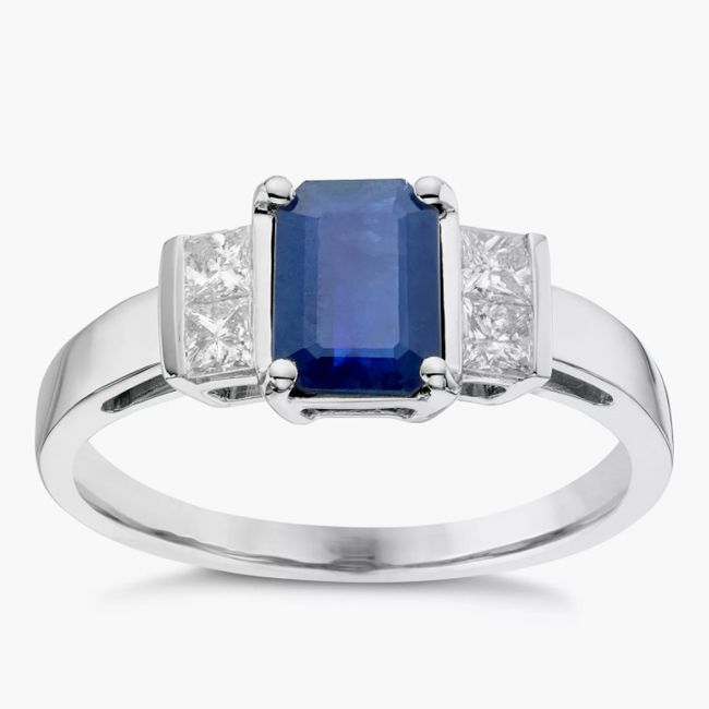 ernest jones blue sapphire ring