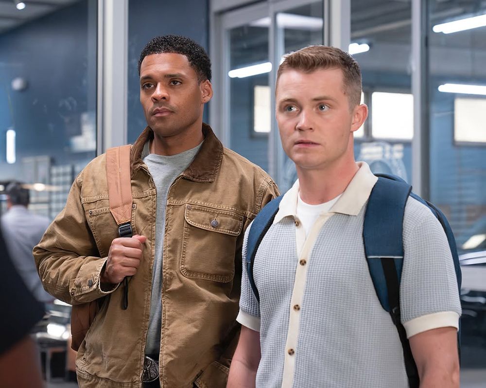 Seth and Miles in The Rookie
