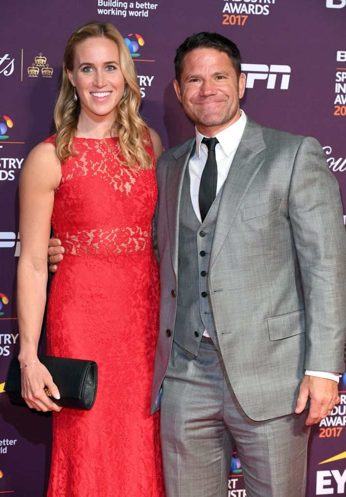 Helen Glover and Steve Backshall attend the BT Sport Industry Awards at Battersea Evolution on April 27, 2017 in London, England