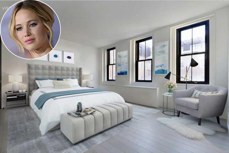 5 Jennifer Lawrence apartment bedroom