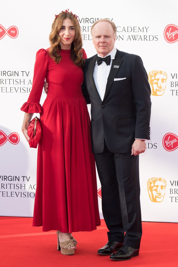 Clara Francis and Jason Watkins attend the Virgin TV British Academy Television Awards in 2018