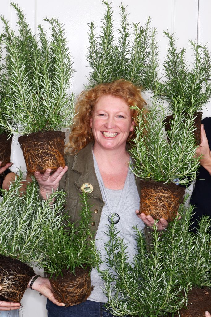 Charlie Dimmock poses as she launches BTCV's carbon army in London, England.