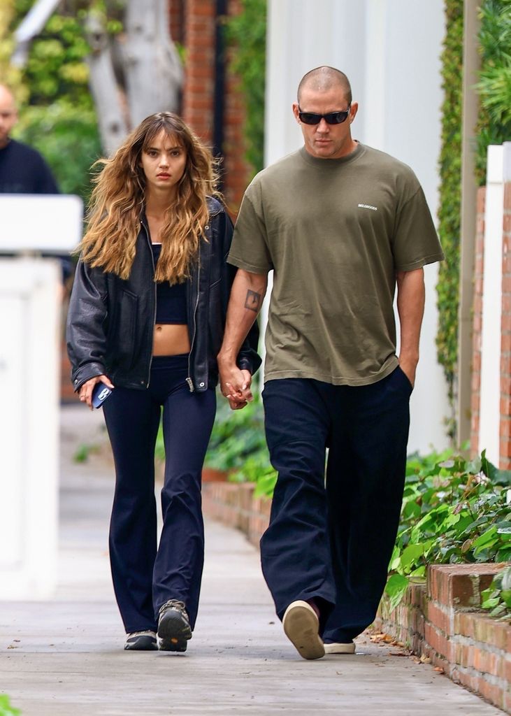 Channing Tatum and Inka Williams were photographed in West Hollywood. She wears yoga pants and a crop top while he wear a T-shirt and pants.