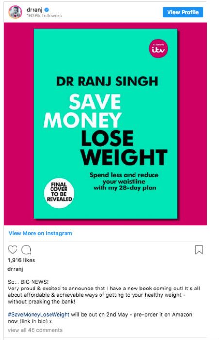 strictly dr ranj weight loss book news