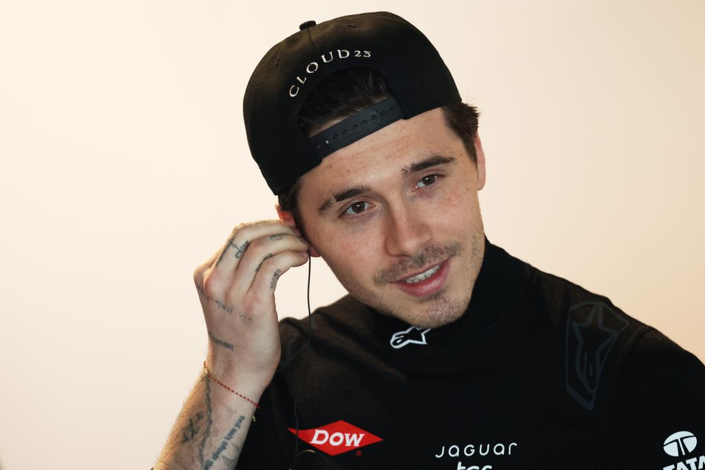 Brooklyn Peltz Beckham getting ready to race for Jaguar at the Formula E Evo Sessions