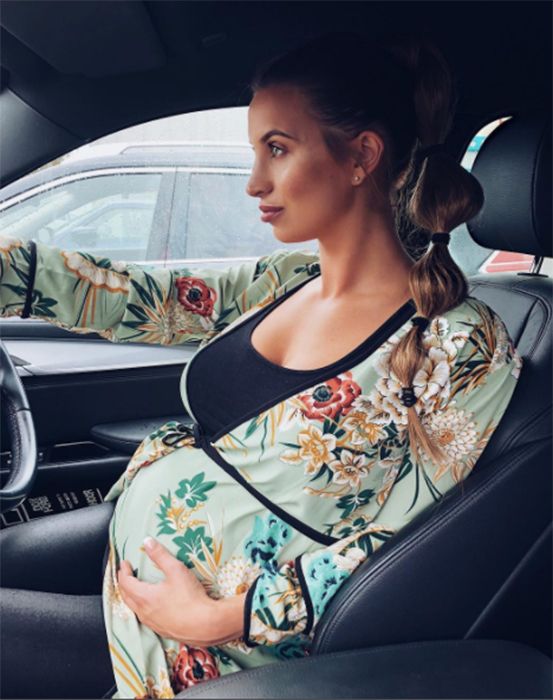 ferne mccann shows off baby bump on instagram