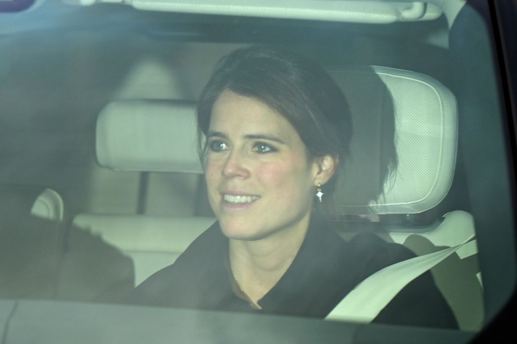 Princess Eugenie arrives for King Charles III's Christmas lunch at Buckingham Palace, London. 