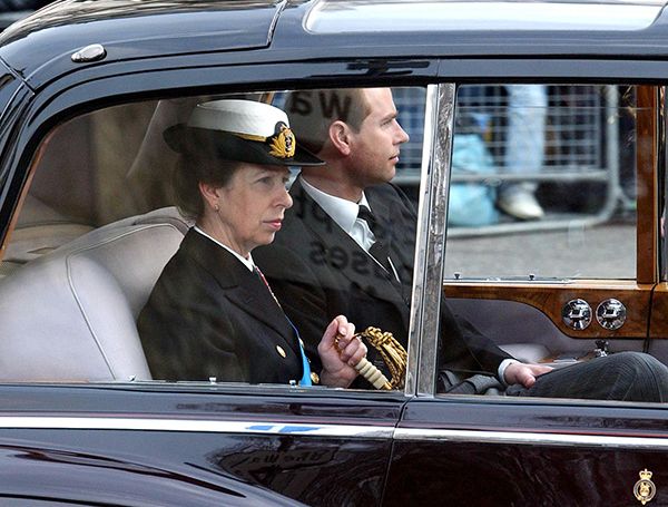 princess anne prince edward queen mother funeral