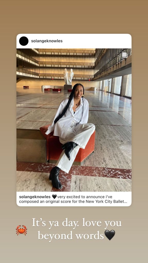 Daniel Julez Smith shares a birthday tribute to his mother Solange Knowles on his Instagram Stories
