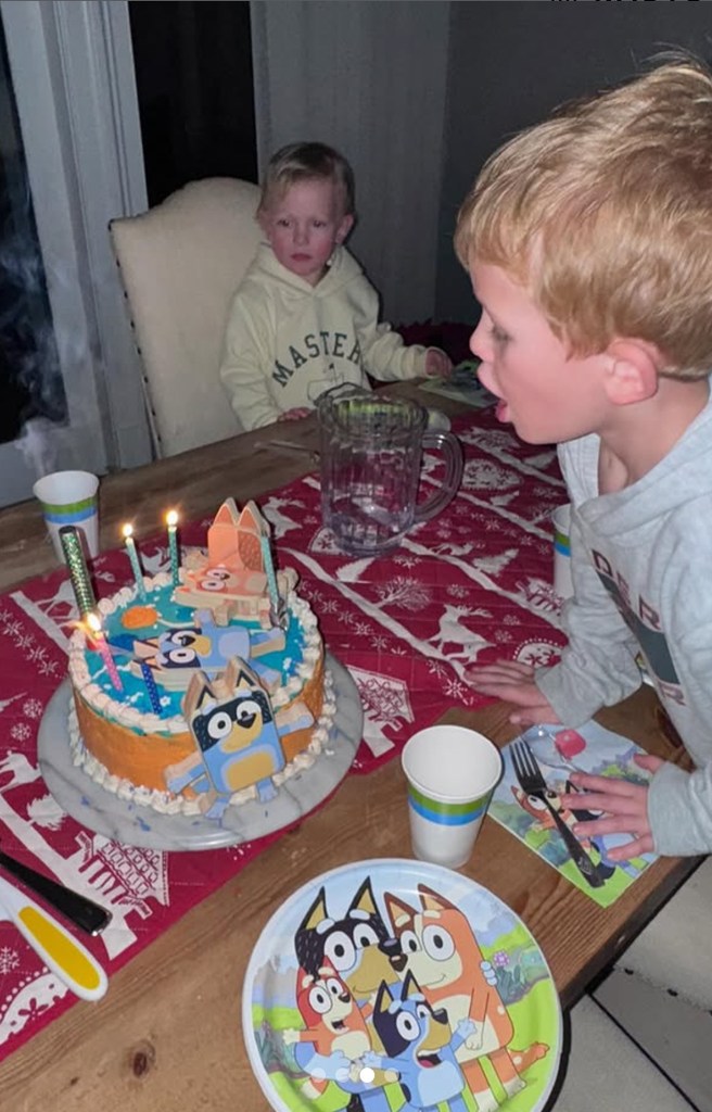 Olllie was treated to a Bluey birthday cake