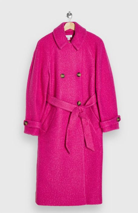 topshop pink coat