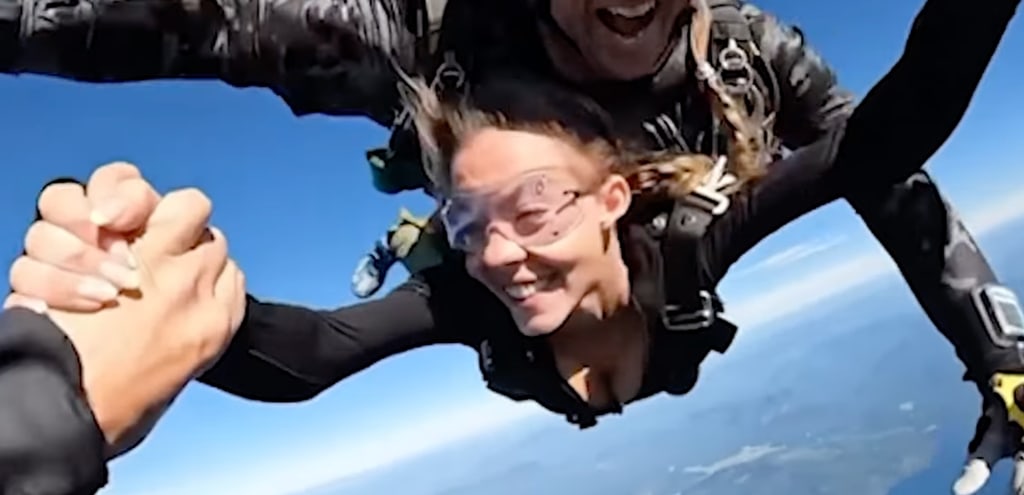 Sydney Sweeney skydiving