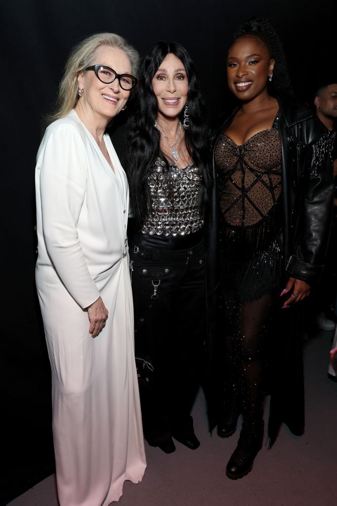 Meryl Streep, Cher, and Jennifer Hudson attend the 2024 iHeartRadio Music Awards at Dolby Theatre in Los Angeles, California on April 01, 2024. Broadcasted live on FOX. (Photo by Kevin Mazur/Getty Images for iHeartRadio)