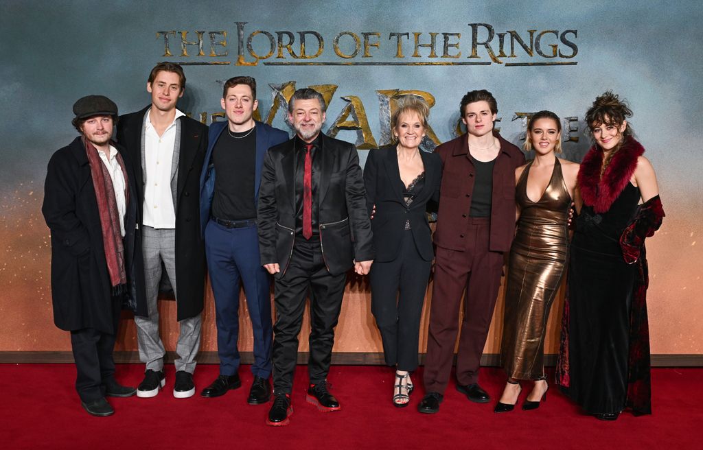 Andy and Lorraine share three children, Sonny (third from right), Louis (third from left) and Ruby (far right)