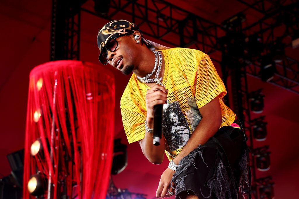 d4vd performs at Gobi Tent during the 2025 Coachella Valley Music and Arts Festival  on April 20, 2025 in Indio, California.