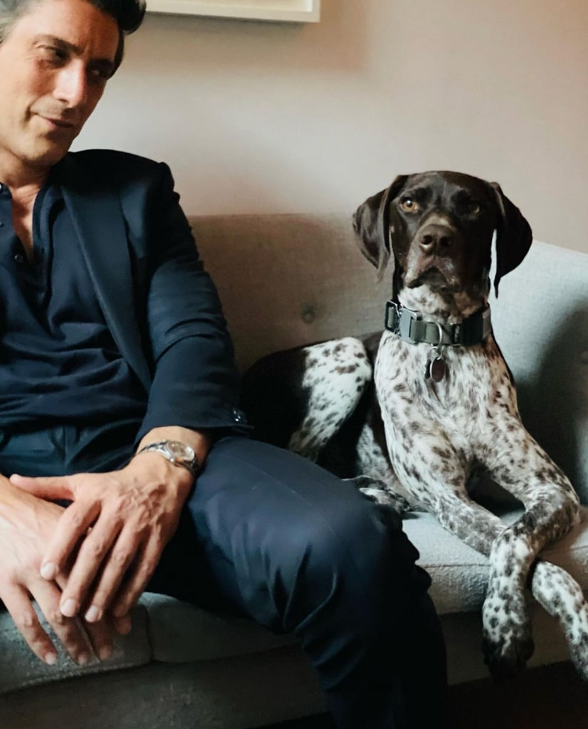 David Muir with his dog Axel