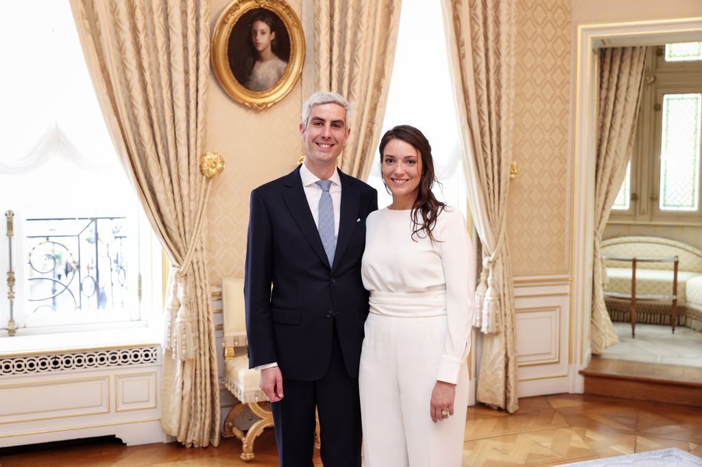 Newlywed Princess Alexandra and Nicolas Bagory held an intimate reception at the Grand Ducal Palace