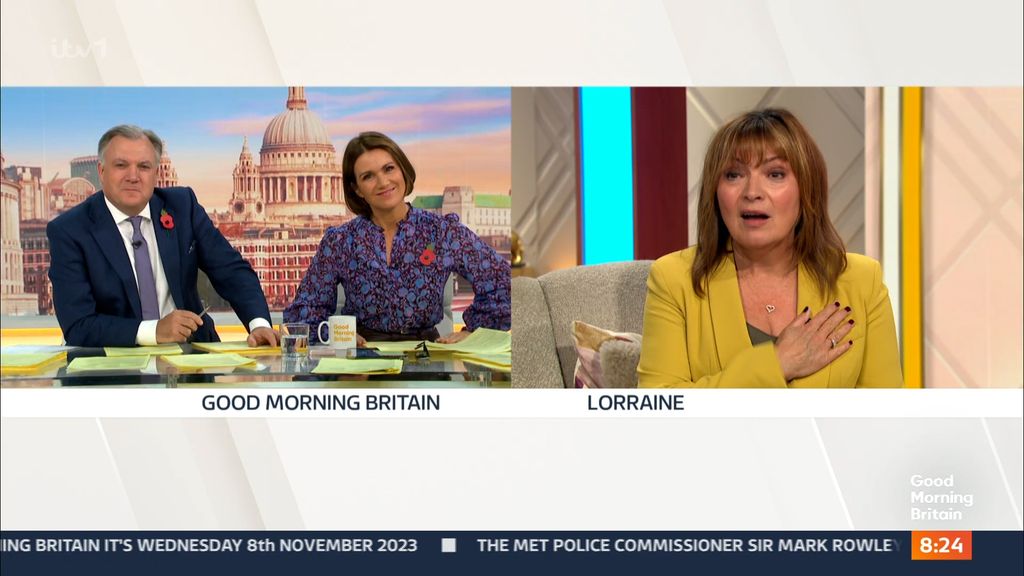 Ed Balls and Susanna Reid on Good Morning Britain with Lorraine Kelly 