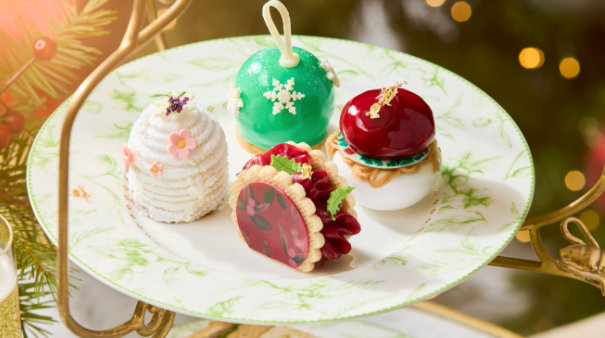 festive mini desserts on plate