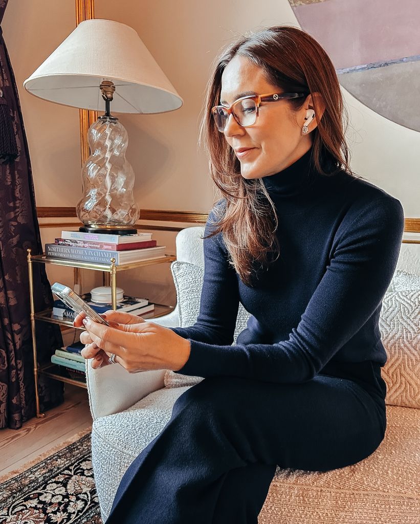 queen mary listening to podcast at home