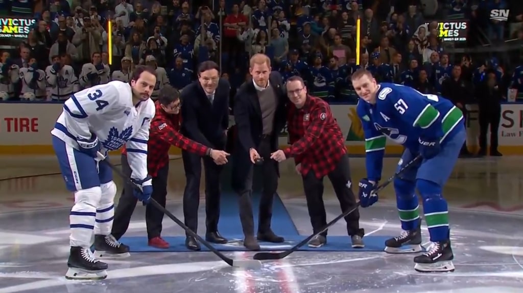 Prince Harry and Meghan Markle surprise hockey fans with NHL appearance — all the best pictures