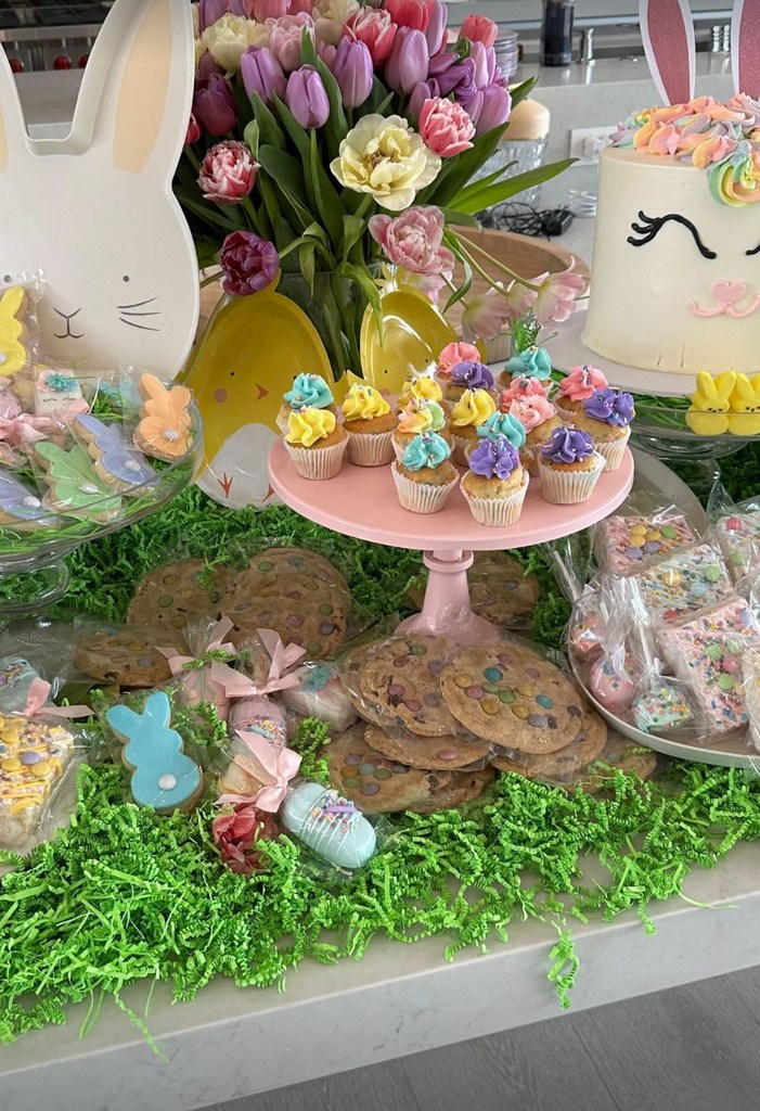 Photo shared by Kim Kardashian on Instagram of her mom Kris Jenner's 2024 Easter party.