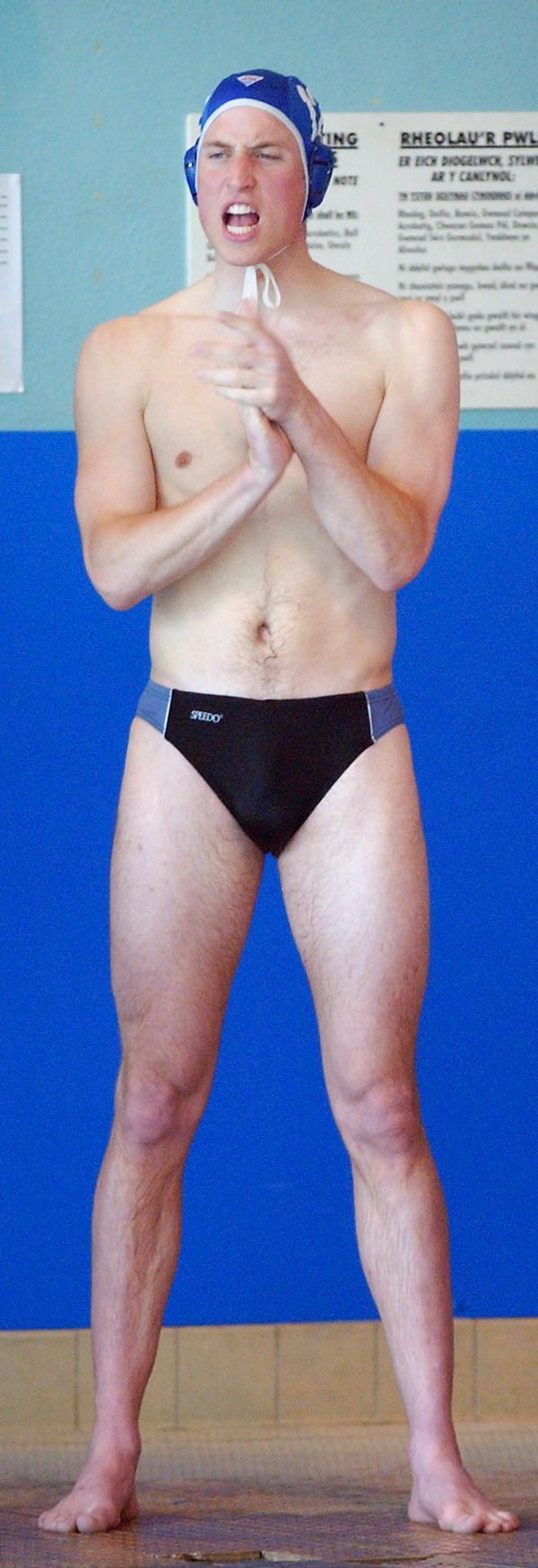 Prince William in swimming shorts