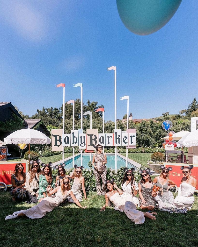 Kourtney with friends at her baby shower