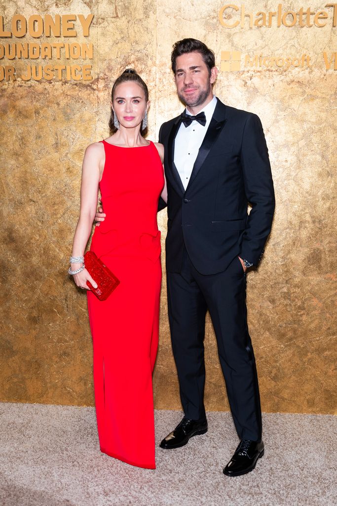 NEW YORK, NEW YORK - SEPTEMBER 28: Emily Blunt (L) and John Krasinski attend the Clooney Foundation for Justice's "The Albies" at the New York Public Library on September 28, 2023 in New York City. (Photo by Gotham/FilmMagic)