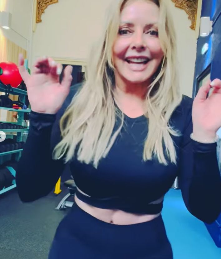 Carol Vorderman, 62, shimmies in curve-hugging ensemble - wow | HELLO!