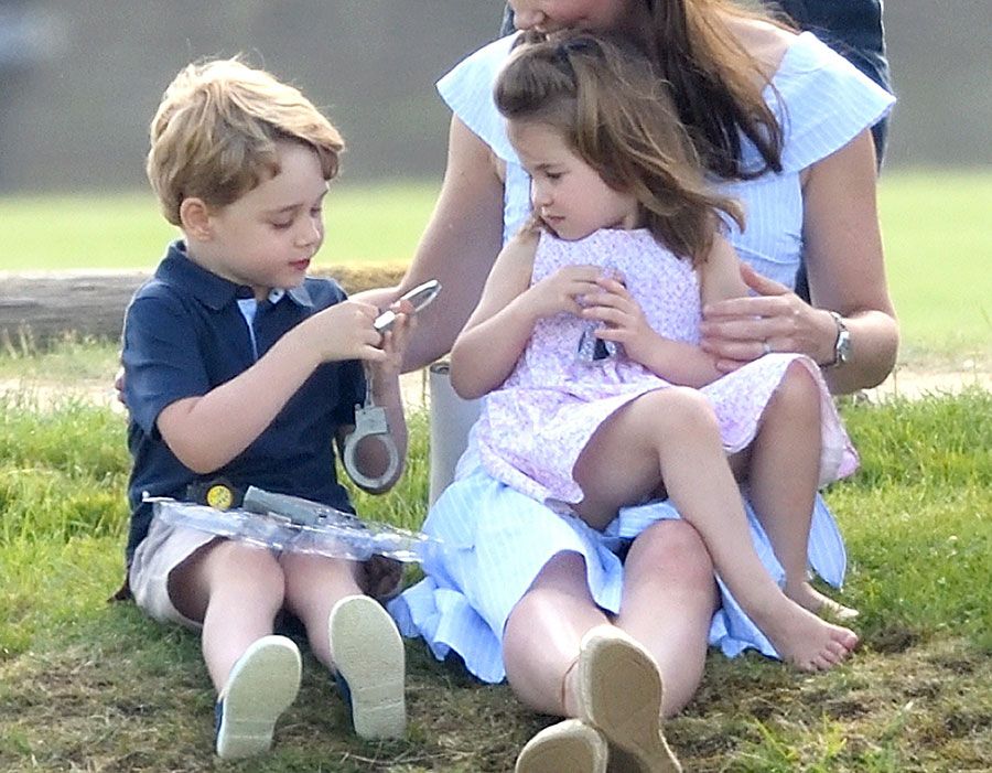 princess charlotte and george playing