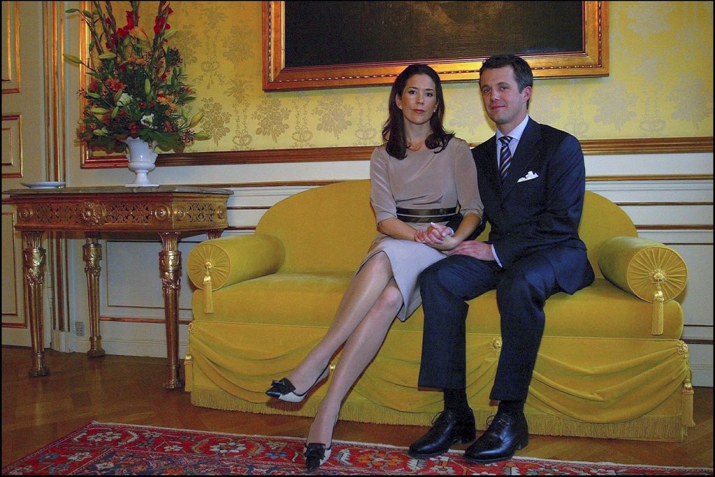 Crown Princess Mary in a yellow room inside Fredensborg Castle