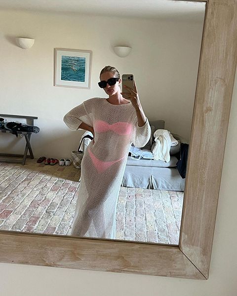 Rosie Huntington Whiteley Pink Bikini